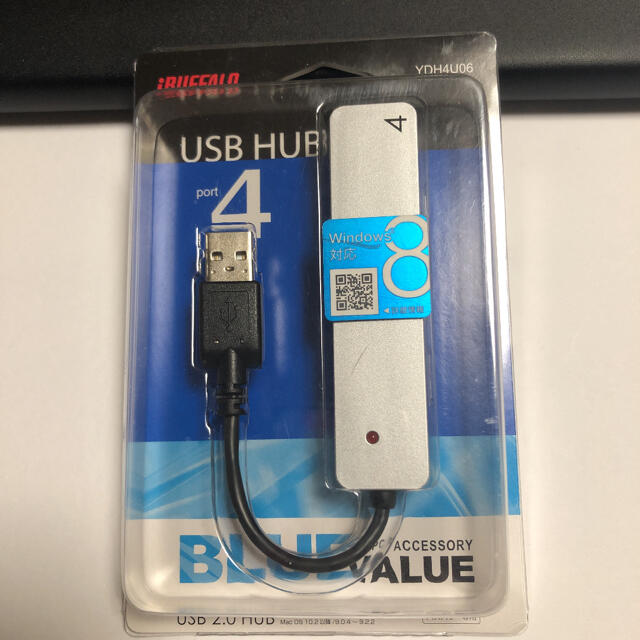 Buffalo(バッファロー)の新品未使用BUFFALO USB HUB YDH4US06 スマホ/家電/カメラのPC/タブレット(PC周辺機器)の商品写真