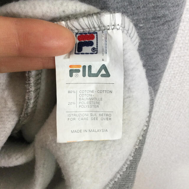 FILA(フィラ)の【90s、美品】フィラ/FILA スウェット　トレーナー　ビッグサイズ　ロゴ刺繍 メンズのトップス(スウェット)の商品写真
