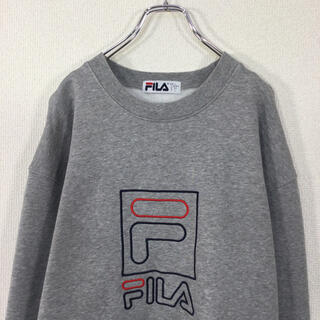 フィラ(FILA)の【90s、美品】フィラ/FILA スウェット　トレーナー　ビッグサイズ　ロゴ刺繍(スウェット)