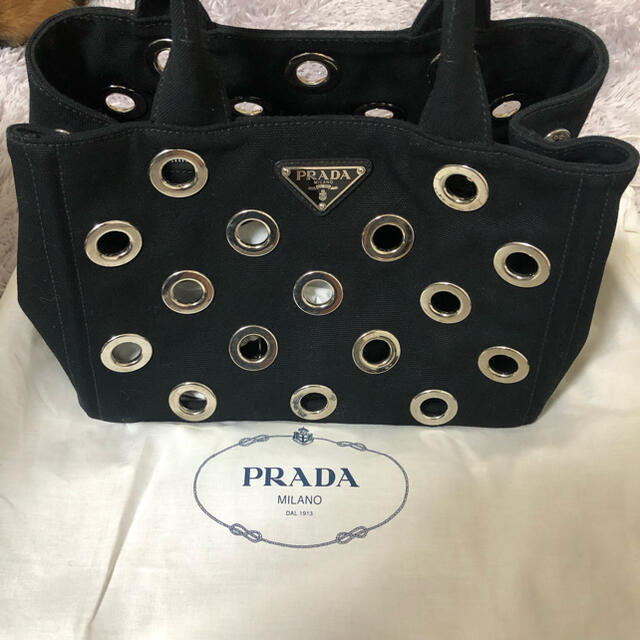 プラダ トートバッグ　ショルダーバッグ　ブラック　美品　PRADA　カナパ　1B