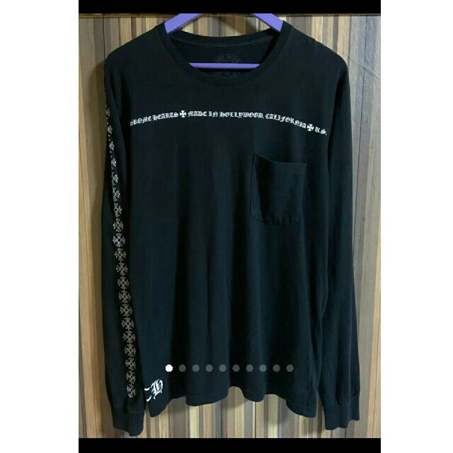 Chrome Hearts(クロムハーツ)の激レア♥クロムハーツ♥CHプラスチャームロゴ♥ロンＴ♥ブラックアイパッチ fr2 メンズのトップス(Tシャツ/カットソー(七分/長袖))の商品写真