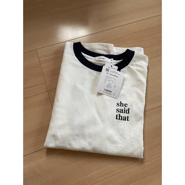 niko and...(ニコアンド)のa☻様専用【新品】she said that コラボビッグリンガーTシャツ レディースのトップス(Tシャツ(半袖/袖なし))の商品写真