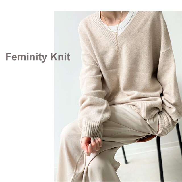 L'Appartement DEUXIEME CLASSE(アパルトモンドゥーズィエムクラス)のアパルトモン　Feminityknit レディースのトップス(ニット/セーター)の商品写真