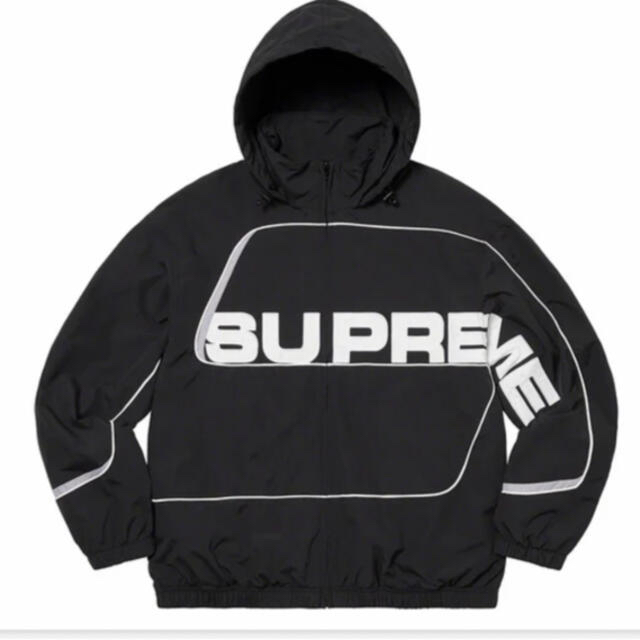 黒 L supreme paneled track jacket black