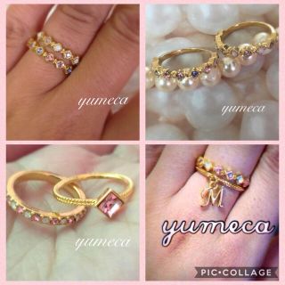 華奢イニシャルとスワロ2連リング💍(リング(指輪))