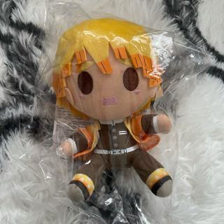 鬼滅の刃 一番くじF賞　ちょこのっこぬいぐるみ　我妻善逸(キャラクターグッズ)