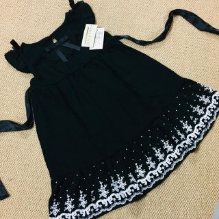 エニィファム(anyFAM)の新品(110㎝)■エニィファム/anyFAM■黒フォーマルワンピース(ワンピース)