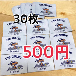スヌーピー(SNOOPY)の海外購入 スヌーピー タグ ハンドメイド用 30枚¥500リメイク サーフィン(各種パーツ)