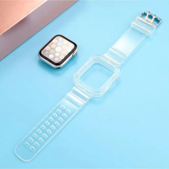 【最安値】Apple Watch‎ ベルト 透明 クリアバンド　送料無料 メンズの時計(ラバーベルト)の商品写真