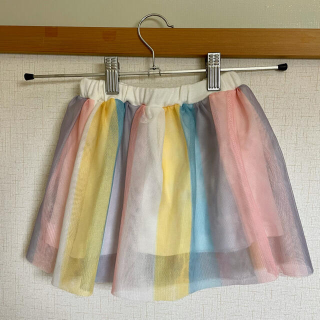 カラフルチュールスカート　95 キッズ/ベビー/マタニティのキッズ服女の子用(90cm~)(スカート)の商品写真