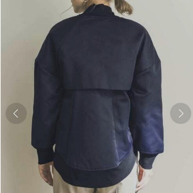 ENFOLD(エンフォルド)のENFOLD ヘビーサテンフレアAラインブルゾン レディースのジャケット/アウター(ブルゾン)の商品写真