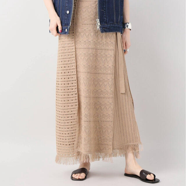 IENA(イエナ)のBONUM ペーパーコットン スカシアミラップスカート レディースのスカート(ロングスカート)の商品写真