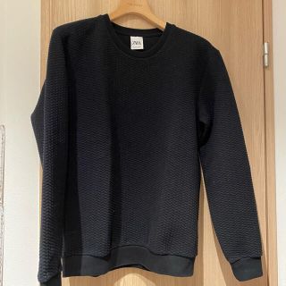 ザラ(ZARA)のZARA ザラ　メンズ　キルティング素材　スウェット　ブラック【美品】(スウェット)