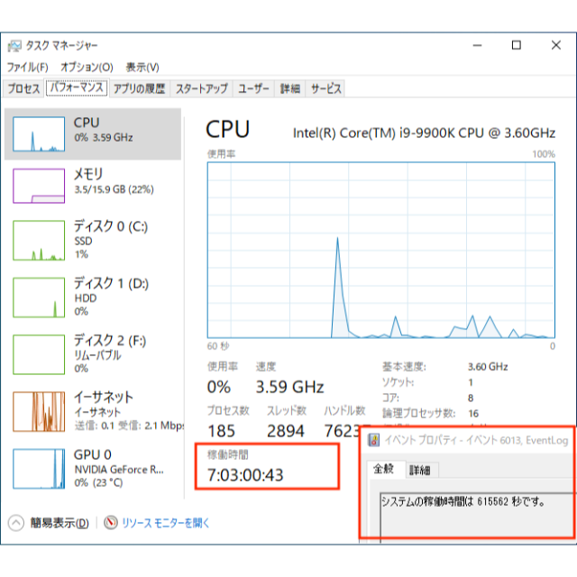 ゲーミングPC/Corei9-9900K/RTX2070/Win11/10%オフ スマホ/家電/カメラのPC/タブレット(デスクトップ型PC)の商品写真