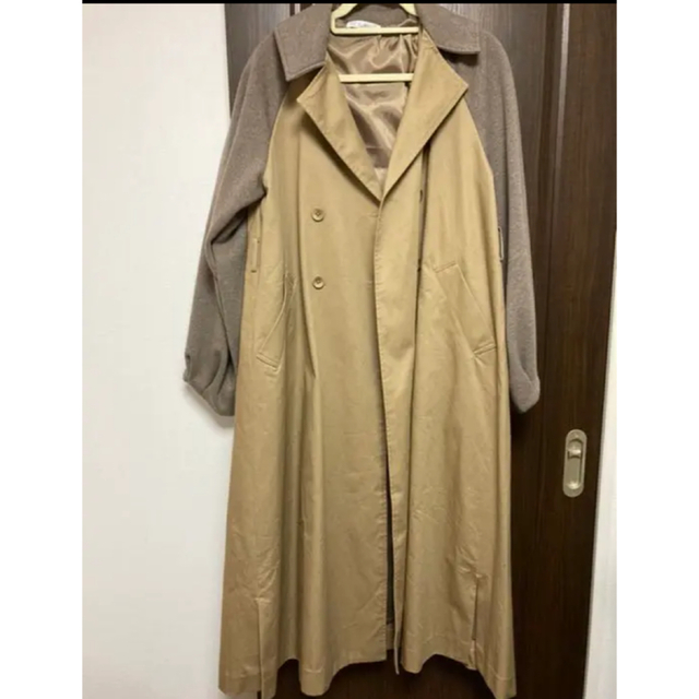 値下げ iam volume tuck wool trench coat