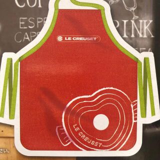 ルクルーゼ(LE CREUSET)のル・クルーゼ　カフェエプロン　レッド　BOSS(その他)