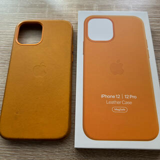 アップル(Apple)のiPhone12Pro 純正レザーケース カリフォルニアポピー(iPhoneケース)