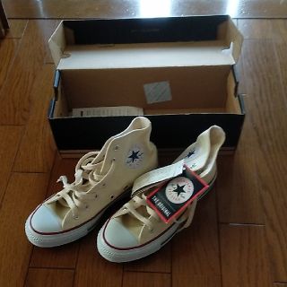 コンバース(CONVERSE)のCONVERSE　コンバース　オールスター　ハイカット　ベージュ　24.5cm(スニーカー)