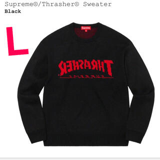 シュプリーム(Supreme)のSupreme®/Thrasher® Sweater Black Large(ニット/セーター)