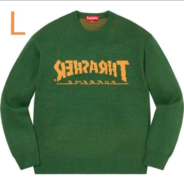 Lサイズ Supreme Thrasher Sweater Green セーター