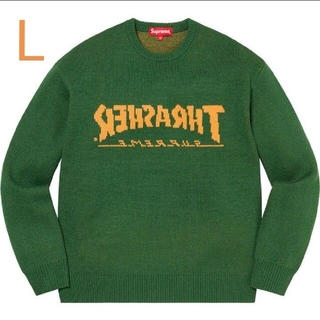 シュプリーム(Supreme)のLサイズ Supreme Thrasher Sweater Green セーター(ニット/セーター)