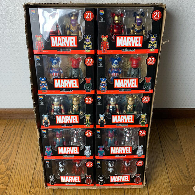 MARVEL(マーベル)のマーベル ハッピーくじ「BE@RBRICK」2021 1ロット フルコンプ エンタメ/ホビーのフィギュア(アメコミ)の商品写真