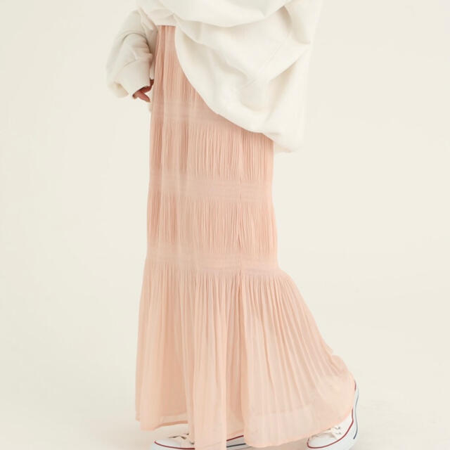 値下げ　mite シャーリング　プリーツスカート　 レディースのスカート(ロングスカート)の商品写真