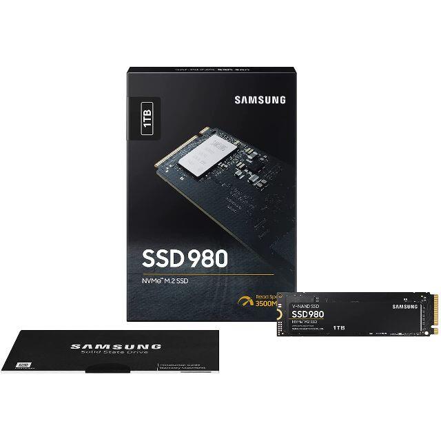 SAMSUNG(サムスン)の【新品保証有】Samsung 980 1TB (NVMe M2 SSD) スマホ/家電/カメラのPC/タブレット(PCパーツ)の商品写真