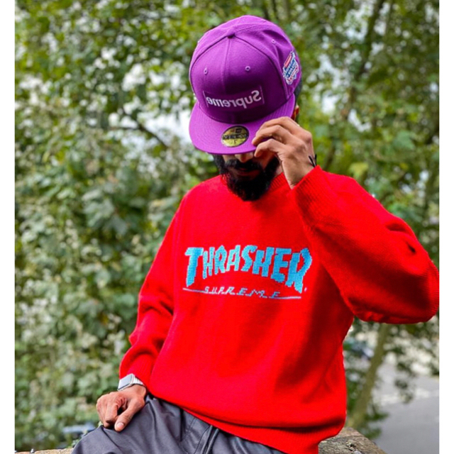 XL Supreme Thrasher Sweater スラッシャー セーター赤