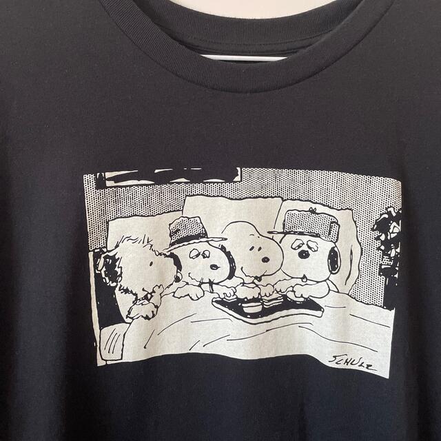 UNIQLO(ユニクロ)のUNIQLO PEANUTS BLACK Tシャツ＊XS＊ レディースのトップス(Tシャツ(半袖/袖なし))の商品写真