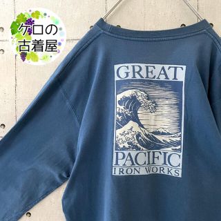 パタゴニア(patagonia)の【レアデザイン】パタゴニア  北斎　波　オーガニック　長袖　Tシャツ　ロンT(Tシャツ/カットソー(七分/長袖))