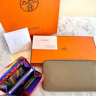 エルメス(Hermes)の✿HERMES✿アザップ シルクイン エトゥープ×ブルーエレクトリック(財布)