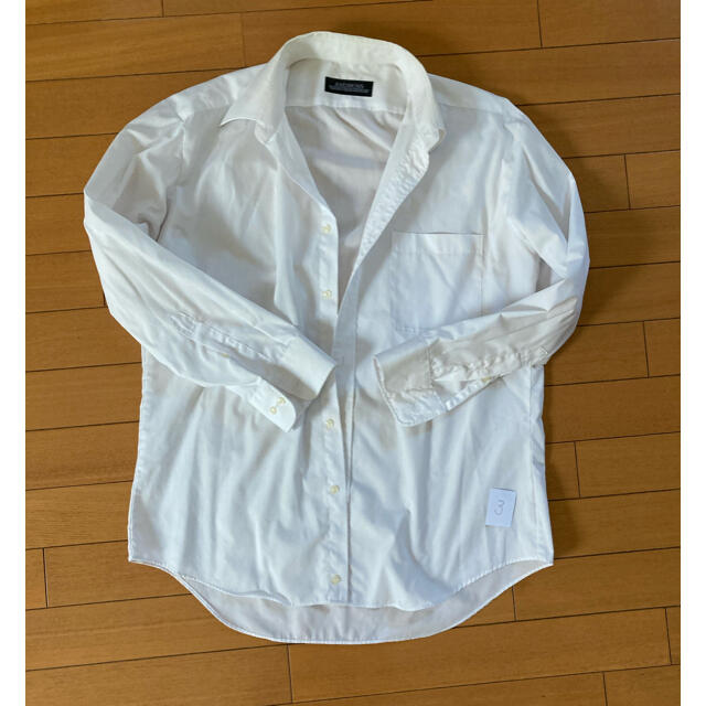 メンズ ビジネスシャツ 中古 白YシャツLサイズ③ メンズのトップス(シャツ)の商品写真