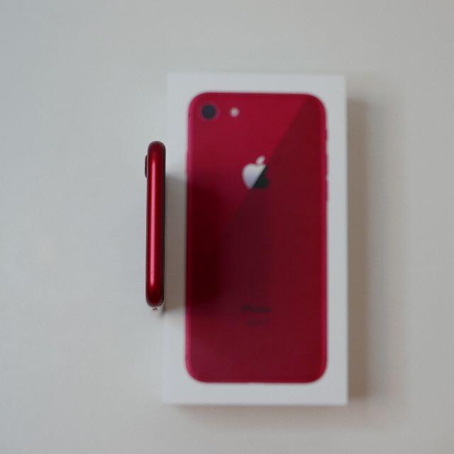 Apple(アップル)のiPhone 8 256GB RED（国内版SIMフリー）MRT02J/A スマホ/家電/カメラのスマートフォン/携帯電話(スマートフォン本体)の商品写真