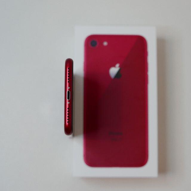 Apple(アップル)のiPhone 8 256GB RED（国内版SIMフリー）MRT02J/A スマホ/家電/カメラのスマートフォン/携帯電話(スマートフォン本体)の商品写真