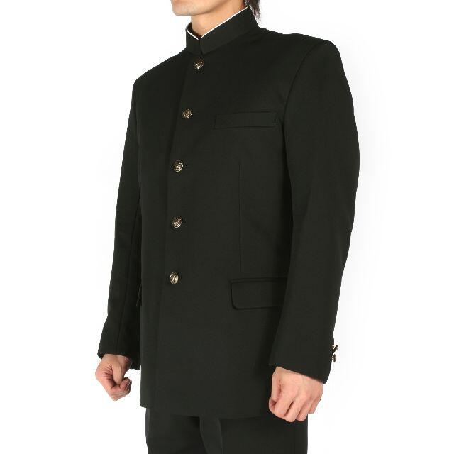 学ラン上着185Aラウンドカラー全国標準学生服日本製東レ超黒ポリエステル100%
