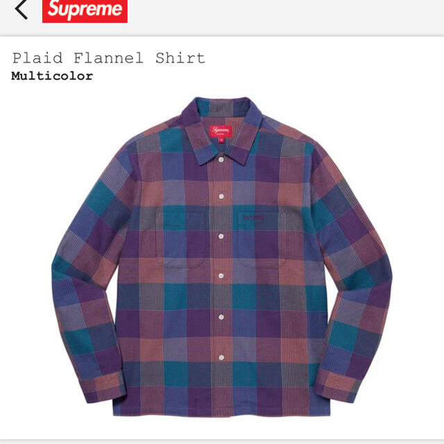 Supreme plaid flannel shirt マルチカラー　サイズS