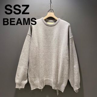 ビームス(BEAMS)のグレー　SSZ BEAMS  KURSED KNIT サイズS ダメージ(ニット/セーター)