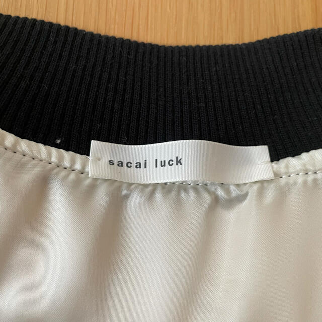 sacai luck(サカイラック)の希少☆美品☆sacai luck レザー×ウールフレアジャケット☆size 1☆ レディースのジャケット/アウター(ブルゾン)の商品写真