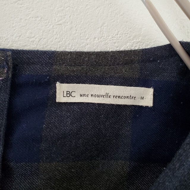 Lbc(エルビーシー)のLBC フランネル　チェック柄　ビッグシルエット　ワンピース レディースのワンピース(ひざ丈ワンピース)の商品写真