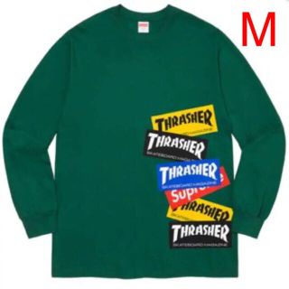 シュプリーム(Supreme)のSupreme Thrasher Multi Logo L/S Tee 緑 M(Tシャツ/カットソー(七分/長袖))