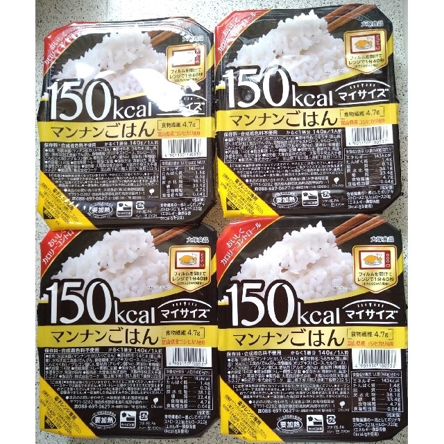 【未開封】大塚食品　マイサイズ　マンナンご飯　4パック コスメ/美容のダイエット(ダイエット食品)の商品写真