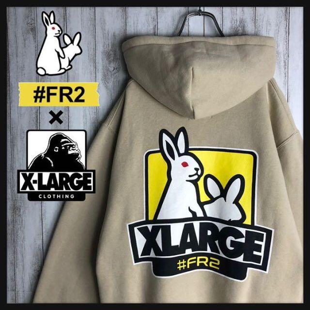 最高デザイン】FR2 XLARGE 新品未使用品 パーカー バックプリント-