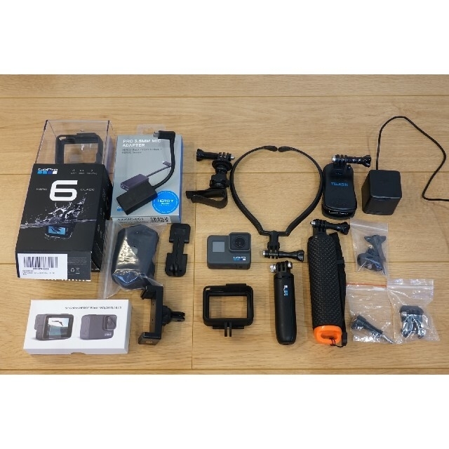 GoPro HERO6 BLACKおまけ付(shorty、マイクアダプター等)