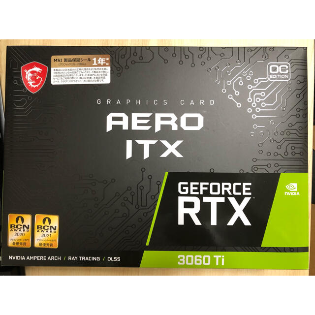 保証書付】 MSI RTX 3060 Ti AERO ITX 8G OC LHR PCパーツ