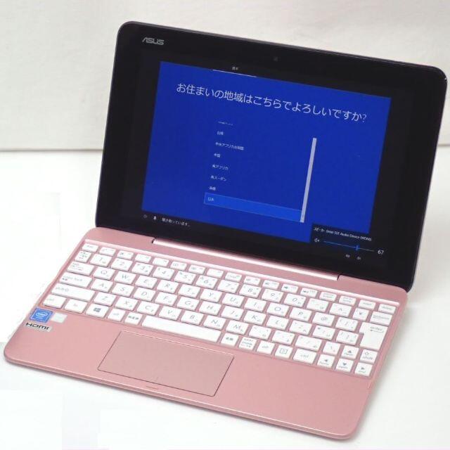 スマホ/家電/カメラ【クーポンお使い下さい】ASUS T101HA-PINK 64bit-Win10