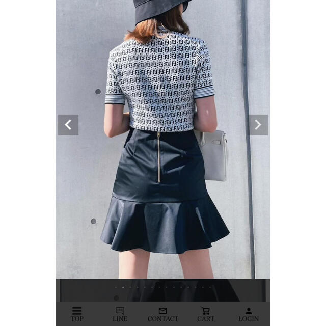 eimy istoire(エイミーイストワール)のシェリエ　バックジップフリルミニスカート レディースのスカート(ミニスカート)の商品写真