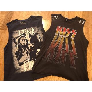 フォーエバートゥエンティーワン(FOREVER 21)のKISS PINK FLOYD タンクトップ　セット(タンクトップ)