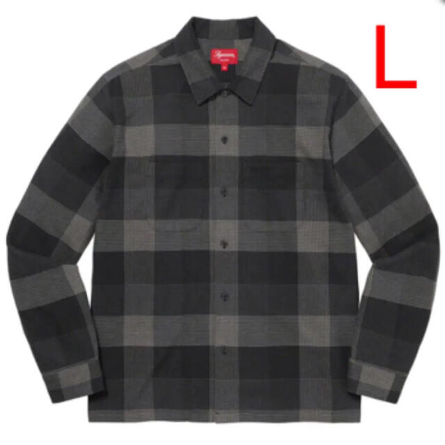 21fw Supreme Plaid Flannel Shirt 黒 L 新品