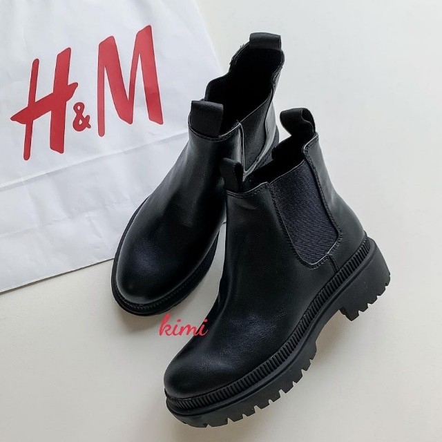 H&M　(37  黒)　チェルシーブーツ　アンクルブーツ 1